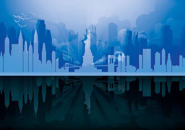 Foto tapeta - New York - odsjaj (152,5x104 cm)