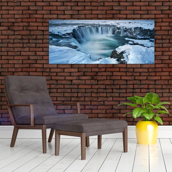 Slika - Vodopad bogova, Island (120x50 cm)