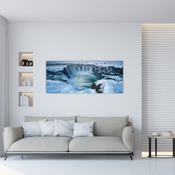 Slika - Vodopad bogova, Island (120x50 cm)
