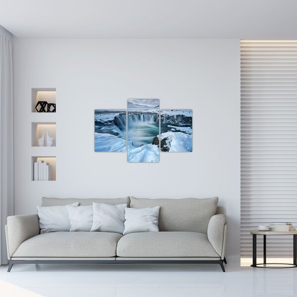 Slika - Vodopad bogova, Island (90x60 cm)