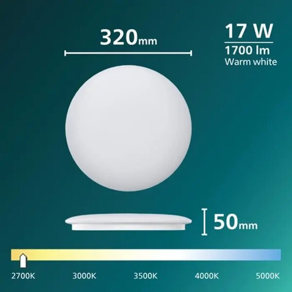 CL200 PHILIPS STROPNA PLAFONJERA OKRUGLA 17W 2700K BIJELA 8721103069016