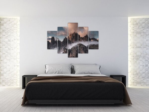 Slika - Talijanski Dolomiti skriveni u magli (150x105 cm)