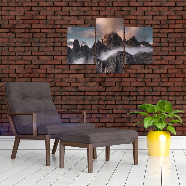 Slika - Talijanski Dolomiti skriveni u magli (90x60 cm)