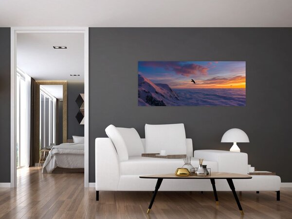 Slika za zalaska sunca, Mt. Blanc (120x50 cm)