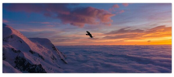Slika za zalaska sunca, Mt. Blanc (120x50 cm)