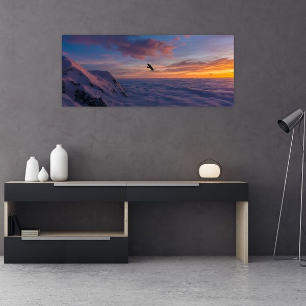 Slika za zalaska sunca, Mt. Blanc (120x50 cm)