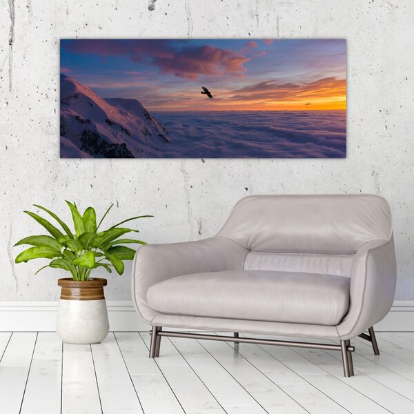 Slika za zalaska sunca, Mt. Blanc (120x50 cm)