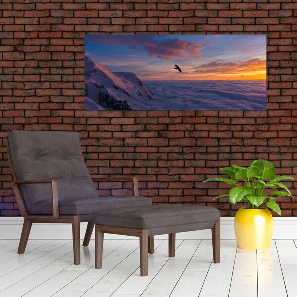 Slika za zalaska sunca, Mt. Blanc (120x50 cm)