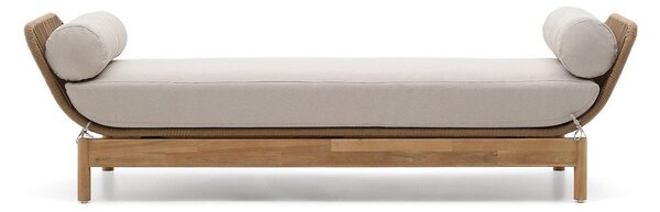 Vrtna sofa od masivnog bagrema u prirodnoj boji Catalina – Kave Home