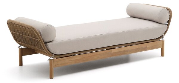Vrtna sofa od masivnog bagrema u prirodnoj boji Catalina – Kave Home