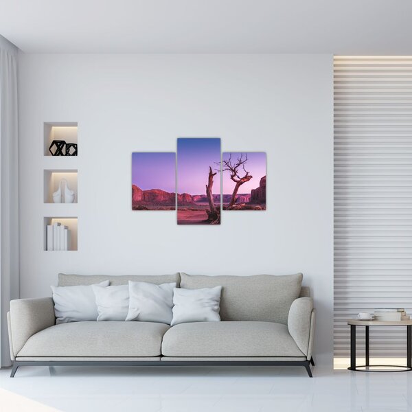Slika stabla u blizini crvenih stijena (90x60 cm)