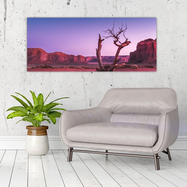 Slika stabla u blizini crvenih stijena (120x50 cm)