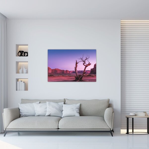 Slika stabla u blizini crvenih stijena (90x60 cm)