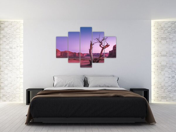 Slika stabla u blizini crvenih stijena (150x105 cm)