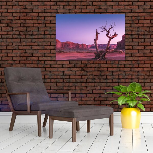 Slika stabla u blizini crvenih stijena (90x60 cm)