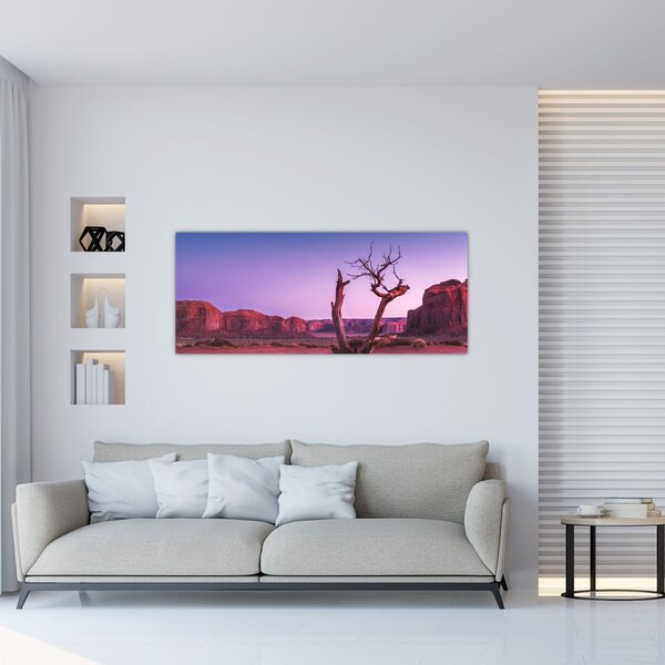 Slika stabla u blizini crvenih stijena (120x50 cm)