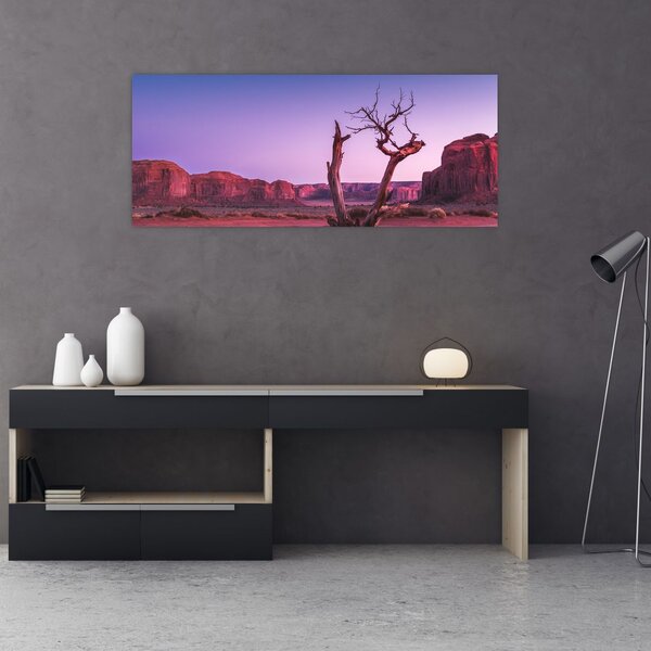 Slika stabla u blizini crvenih stijena (120x50 cm)