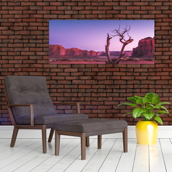 Slika stabla u blizini crvenih stijena (120x50 cm)
