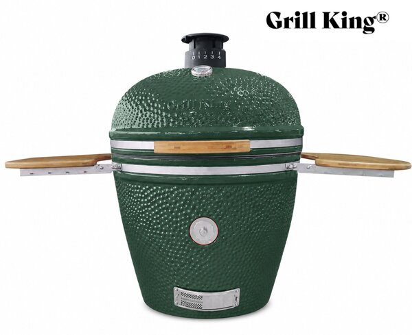 Grill King Kamado EGG PRO ULTRA 29" Series III keramički roštilj s dimilicom + bogata oprema, 74 cm