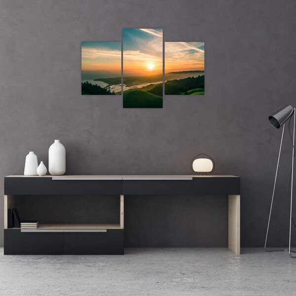 Slika izlaska sunca nad morem (90x60 cm)