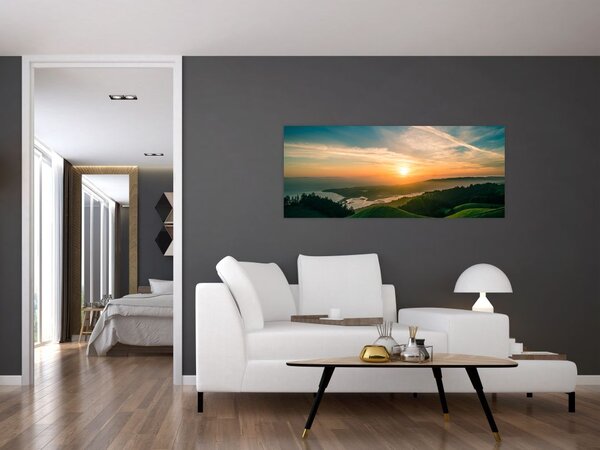 Slika izlaska sunca nad morem (120x50 cm)