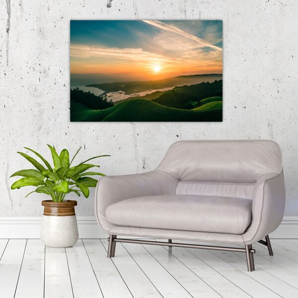 Slika izlaska sunca nad morem (90x60 cm)