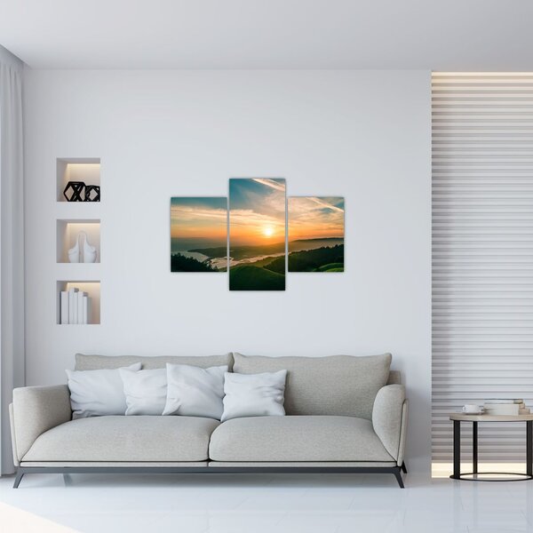 Slika izlaska sunca nad morem (90x60 cm)