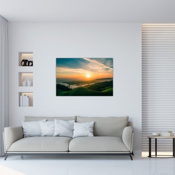 Slika izlaska sunca nad morem (90x60 cm)