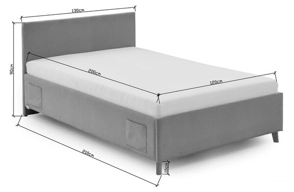 Bež podstavljeni dječji krevet s prostorom za odlaganje s podnicom 120x200 cm Cool – Meise Möbel