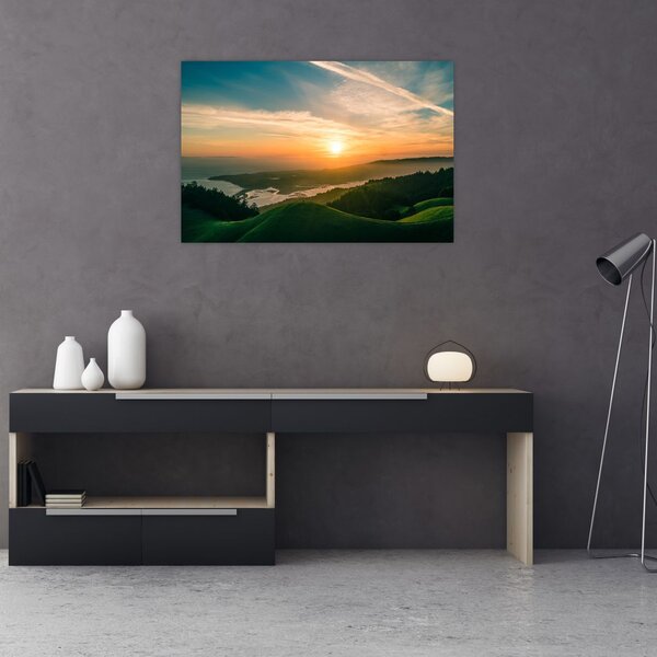Slika izlaska sunca nad morem (90x60 cm)
