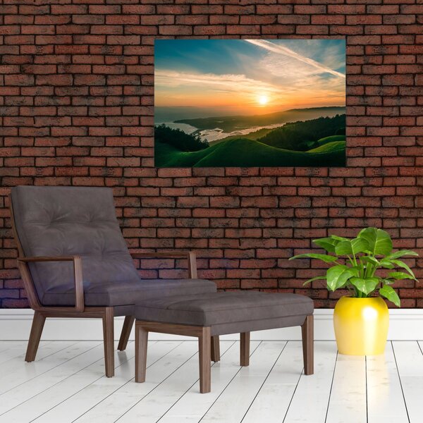 Slika izlaska sunca nad morem (90x60 cm)