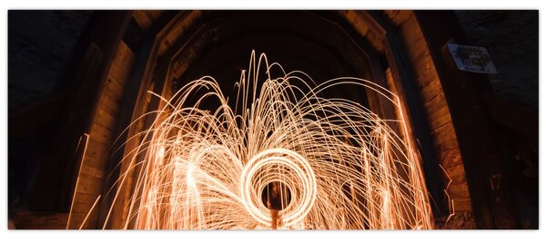 Slika - Svjetlosni show na tračnicama (120x50 cm)