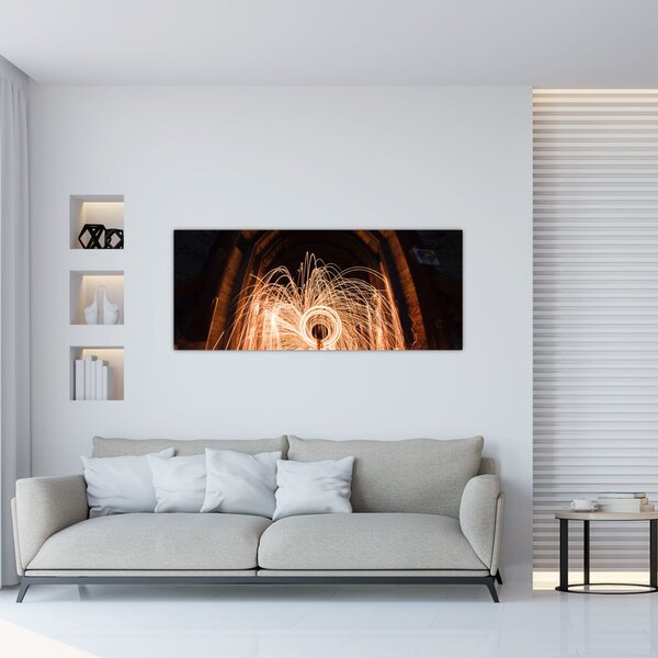 Slika - Svjetlosni show na tračnicama (120x50 cm)