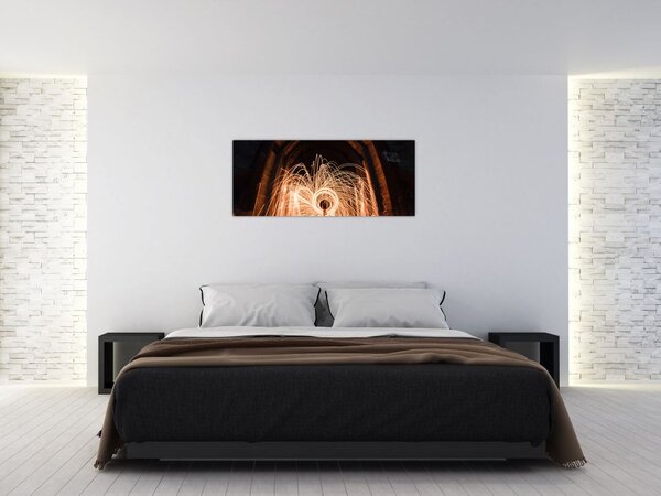 Slika - Svjetlosni show na tračnicama (120x50 cm)