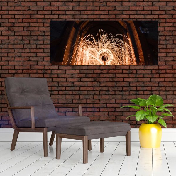 Slika - Svjetlosni show na tračnicama (120x50 cm)