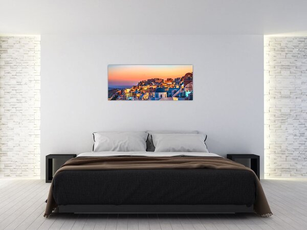 Slika - Santorini u sumrak (120x50 cm)
