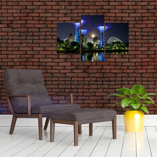 Slika punog mjeseca u singapurskim vrtovima (90x60 cm)