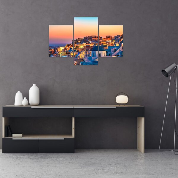 Slika - Santorini u sumrak (90x60 cm)