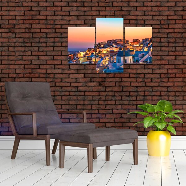 Slika - Santorini u sumrak (90x60 cm)
