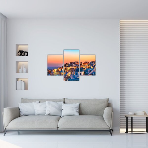 Slika - Santorini u sumrak (90x60 cm)