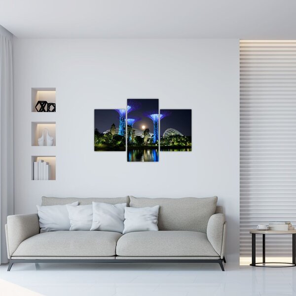 Slika punog mjeseca u singapurskim vrtovima (90x60 cm)