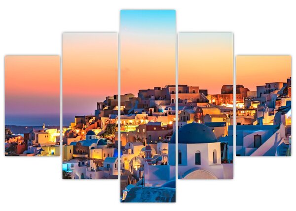 Slika - Santorini u sumrak (150x105 cm)