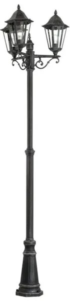 VANJSKA STAJAĆA LAMPA 3xE27 CRNA/SREBRNA NAVEDO 93465