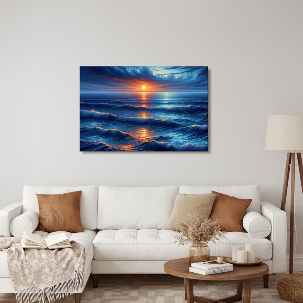 Slika zalazak sunca nad oceanom