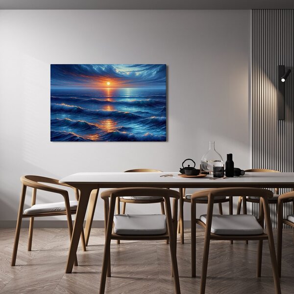 Slika zalazak sunca nad oceanom