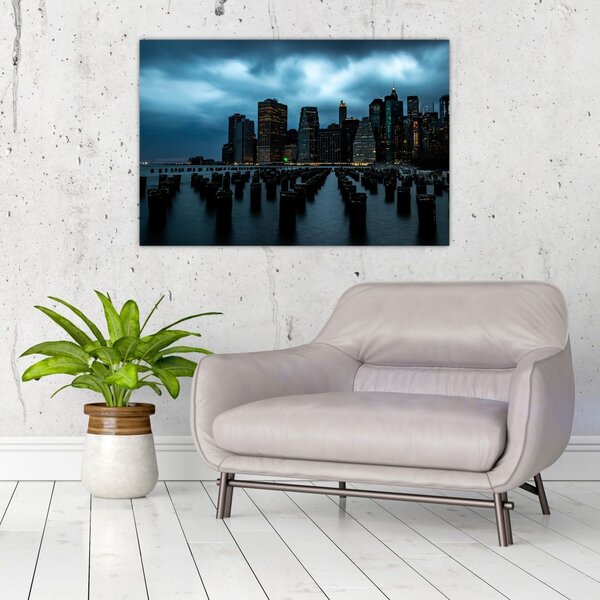 Slika - Pogled na nebodere u New Yorku (90x60 cm)