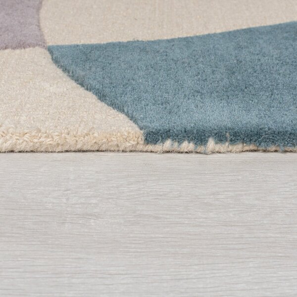 Plavo-bež vuneni tepih 170x120 cm Glow - Flair Rugs