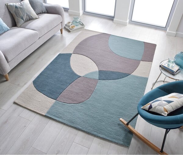 Plavo-bež vuneni tepih 170x120 cm Glow - Flair Rugs