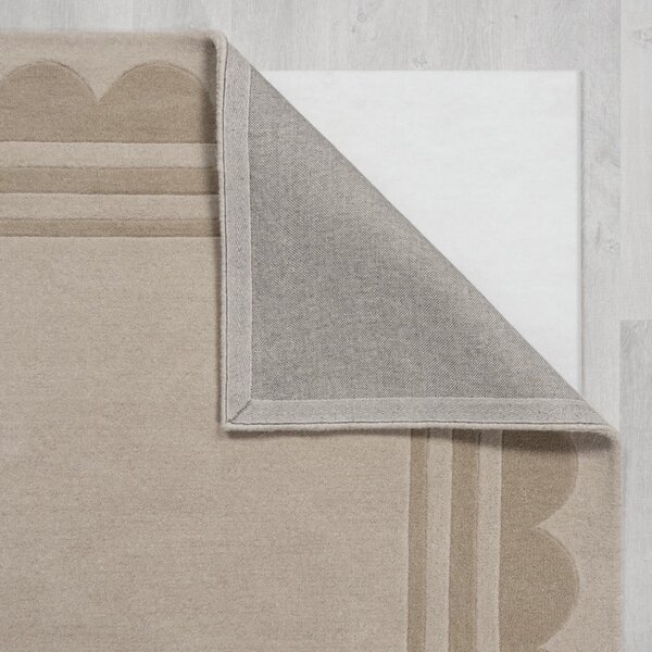 Ručno rađena vunena staza u prirodnoj boji 80x230 cm Lois Scallop – Flair Rugs