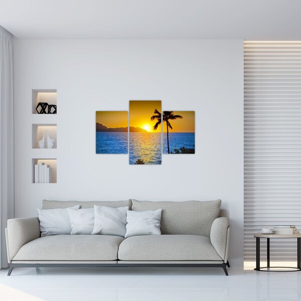 Slika - Zalazak sunca nad morem (90x60 cm)
